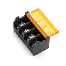 Barrier Terminal block 4-pole 0.25-2.5mm&sup2; PCB Cover @ electrokit