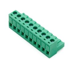 Jackbar skruvplint hona 5.08mm 10-pol 300V 10A @ electrokit