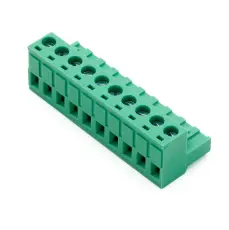 Jackbar skruvplint hona 5.08mm 10-pol 300V 10A @ electrokit
