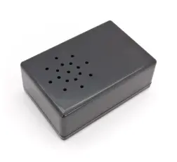 Apparatlåda FB28 högtalaröppning 70x105x39mm svart @ electrokit