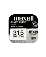 Knappcellsbatteri silveroxid 315 SR716 Maxell @ electrokit