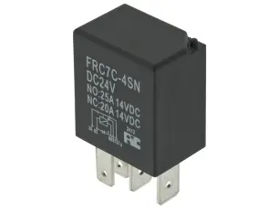 Fordonsrelä 24V 1-pol 25A NO/NC m. skyddsdiod @ electrokit
