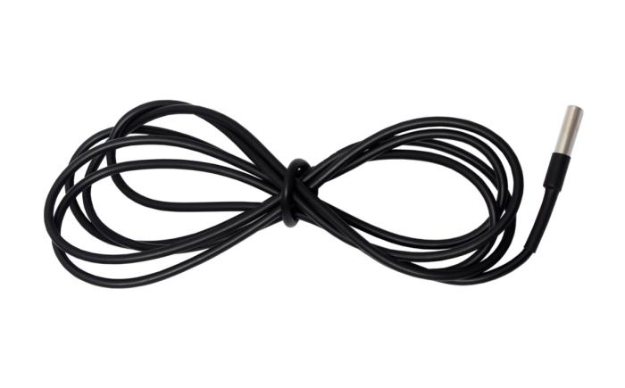 Temperatursensor 1m metall DS18B20 -55/+125°C @ electrokit (1 av 1)