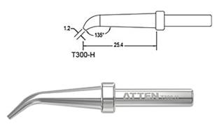 Soldering tip T300-H bent chisel 3.5mm @ electrokit