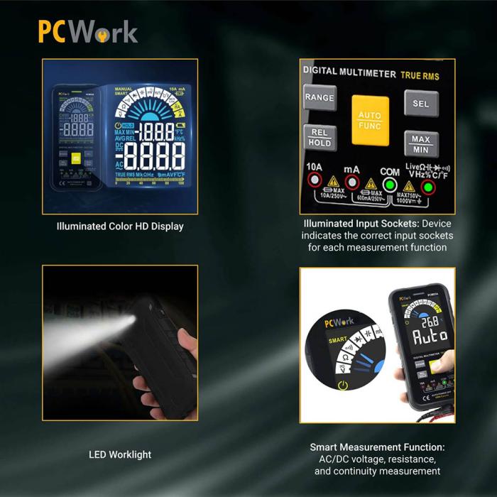 Digital multimeter TrueRMS 10000 counts @ electrokit (14 av 14)