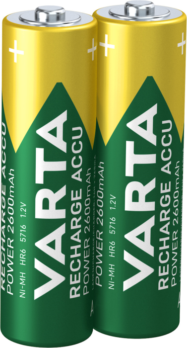 NiMH AA batteri laddbart 1.2V 2600mAh Varta 2-pack @ electrokit (2 av 2)