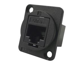 Panel mount coupler for Cat5e cable RJ45 @ electrokit