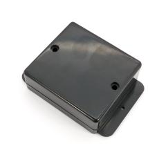Apparatlåda FB29 66x66x25mm med fläns svart @ electrokit