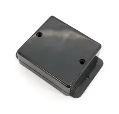 Apparatlåda FB29 66x66x25mm med fläns svart @ electrokit