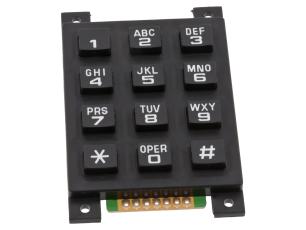 Knappsats 12-knappar 3x4 matris inf&auml;lld @ electrokit