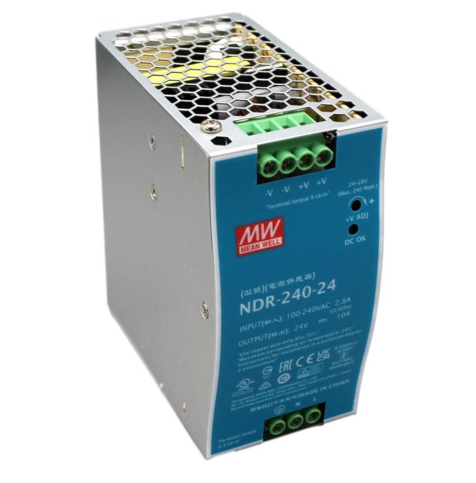 Mean Well NDR-240-24 Power supply 24V 10A 240W DIN rail @ electrokit (2 of 2)