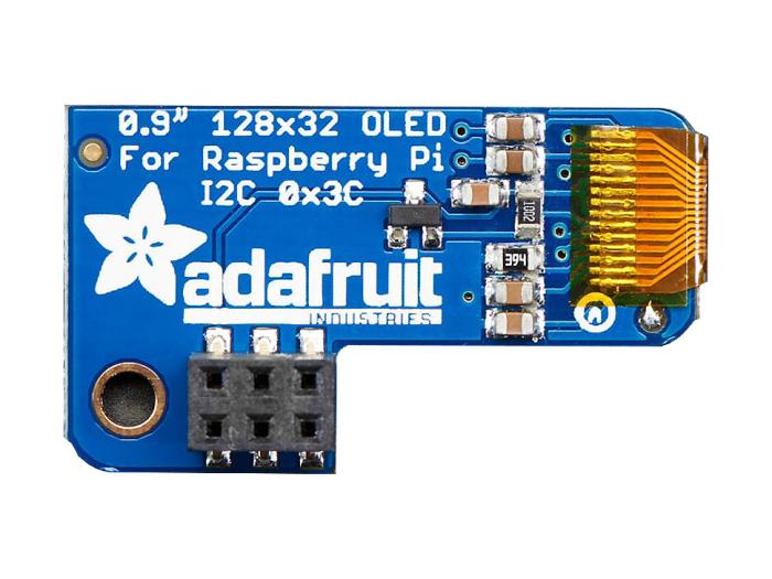 Adafruit PiOLED 128x32 monochrome OLED for Raspberry PI @ electrokit (2 of 3)