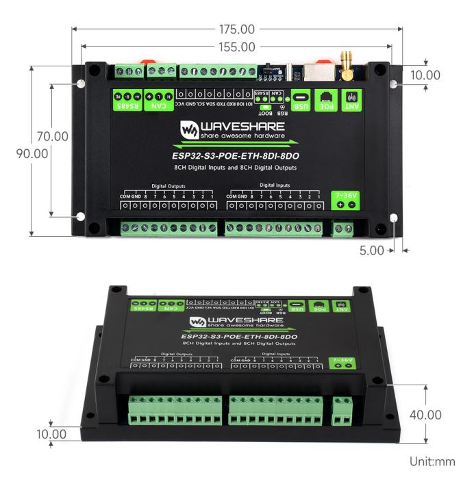 PLC with 8-kanal I/O, ESP32-S3 PoE WiFi @ electrokit (11 of 11)