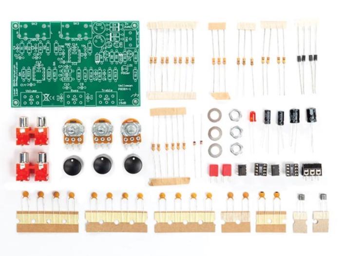 Volume and tone control with preamplifier - soldering kit @ electrokit (2 of 2)