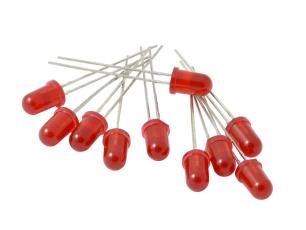 LEDs red 5mm approx. 10 pcs @ electrokit