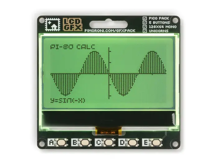Pico GFX Pack - LCD 128x64px @ electrokit (1 of 3)