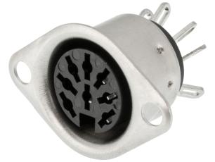 DIN female 8-pin 262° chassis @ electrokit