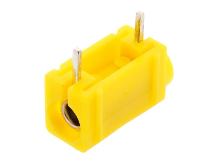 Banan jack 4mm PCB gul @ electrokit (2 av 3)