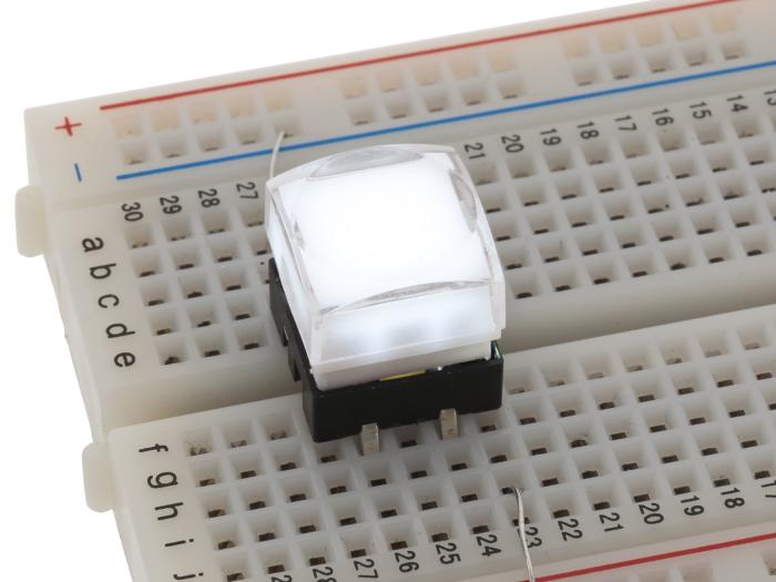 Taktil omkopplare PCB 12x12mm med LED vit @ electrokit (4 av 5)