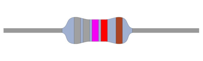 Metallfilmsmotstånd 0.25W 88.7kohm 1% (88k7) @ electrokit (1 av 1)