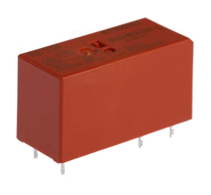 Relä RT114 12V 1-pol 12A - 250VAC/24VDC NO/NC @ electrokit (1 av 1)