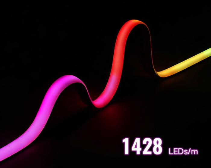 RGBCW COB LED-strip 1m WS2812B 1428LED/m 26W/m 24V @ electrokit (4 of 10)
