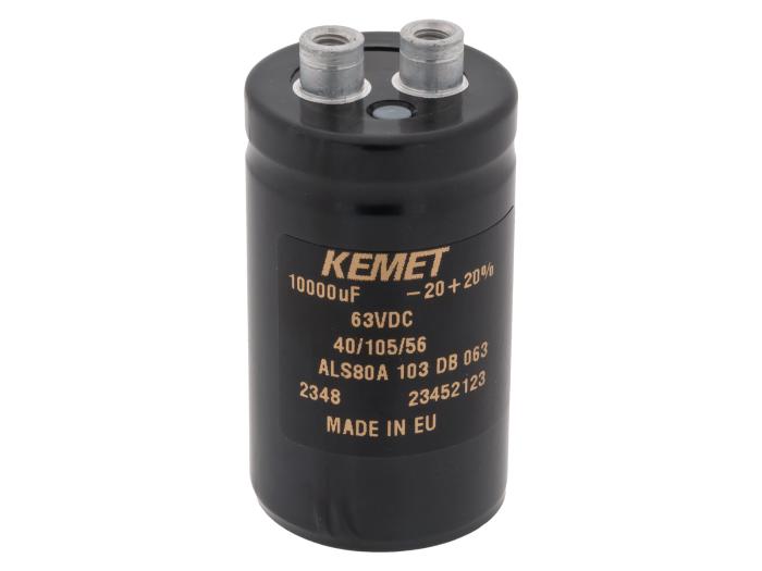 El.lyt 10000uF 63V 105C ø36x62mm screw mount @ electrokit (1 of 2)