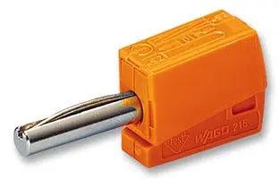 Banana plug quick 4mm male 20A orange @ electrokit