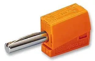 Banana plug quick 4mm male 20A orange @ electrokit