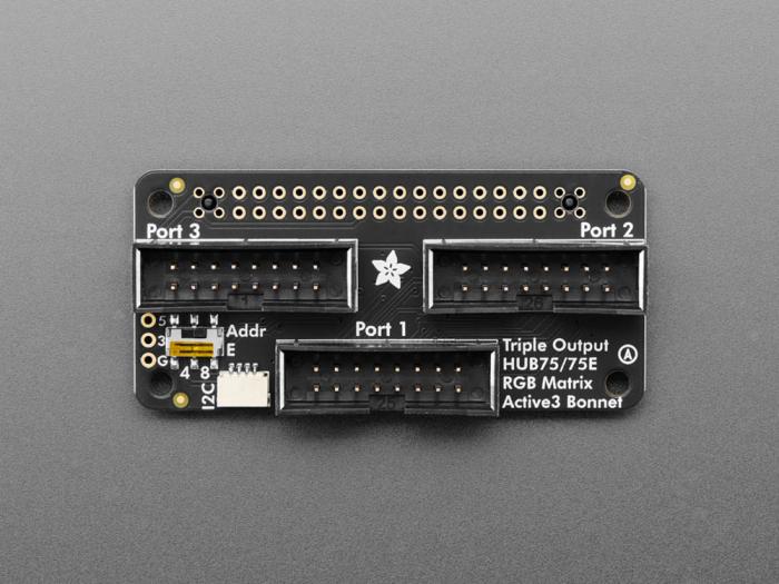 RGB-Matris HAT för Raspberry Pi för 3 HUB75-paneler @ electrokit (5 av 9)