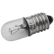 Gl&ouml;dlampa E10 24V 50mA 1.2W tubformad @ electrokit