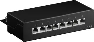 Patchbox 8-port Cat6 UTP/STP @ electrokit