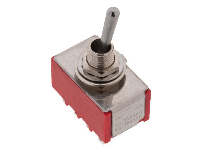 Toggle switch 4-p on-on solder lugs @ electrokit (1 of 2)