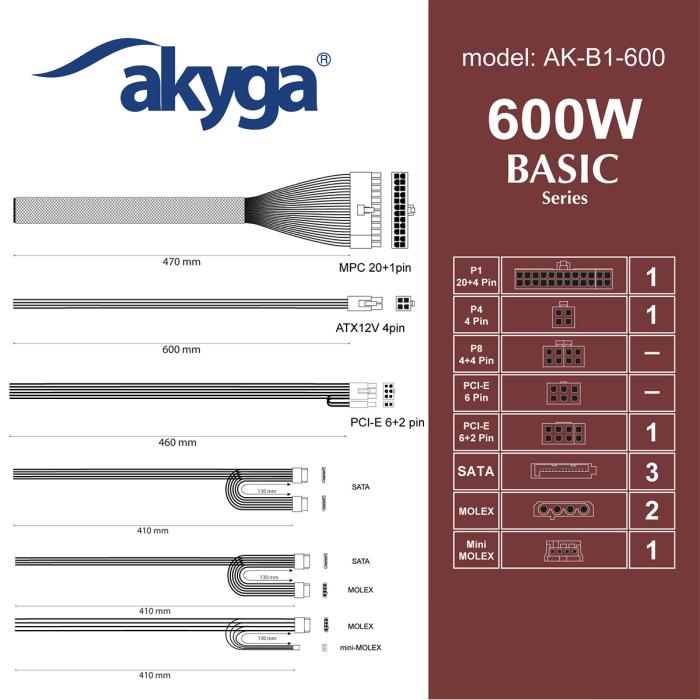 ATX power supply 600W - PSU @ electrokit (4 of 4)