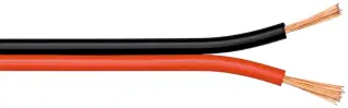 Kabel 2x2.5mm² CCA röd/svart 10m @ electrokit