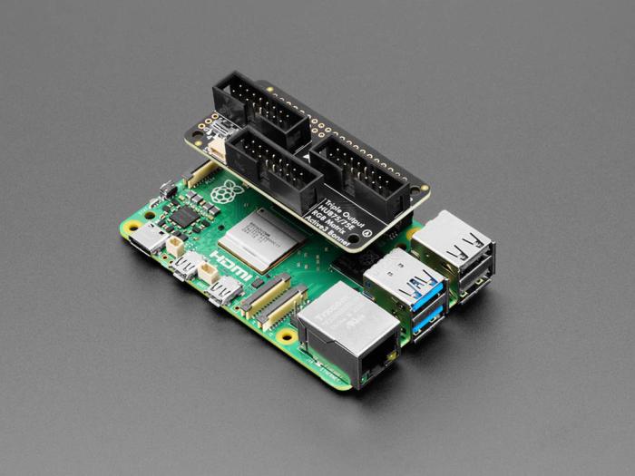 RGB-Matris HAT för Raspberry Pi för 3 HUB75-paneler @ electrokit (6 av 9)