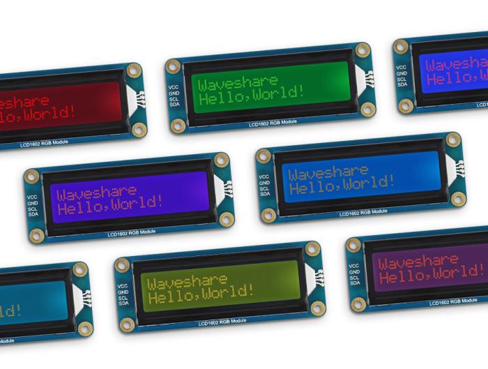 LCD 2x16 char RGB 3.3/5V - I2C @ electrokit (2 of 6)