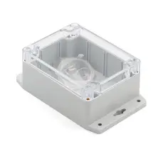 Apparatl&aring;da 115x90x55mm transp lock ABS IP65 @ electrokit