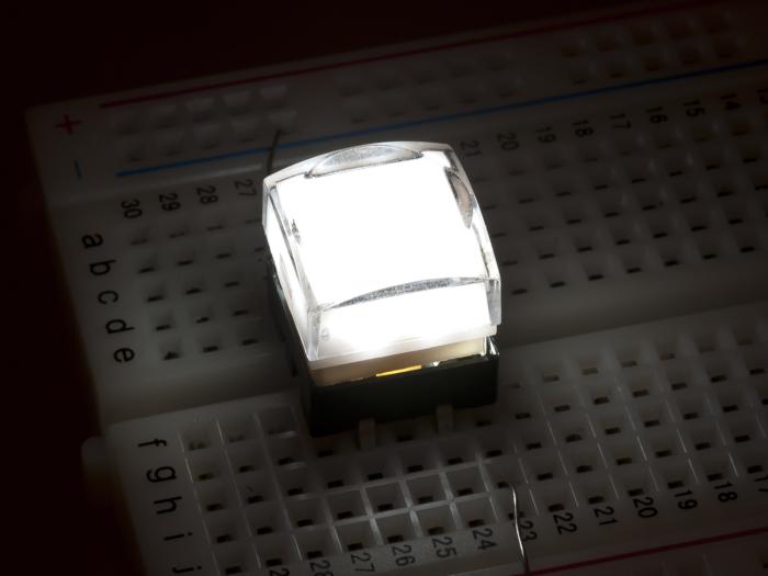 Taktil omkopplare PCB 12x12mm med LED vit @ electrokit (5 av 5)
