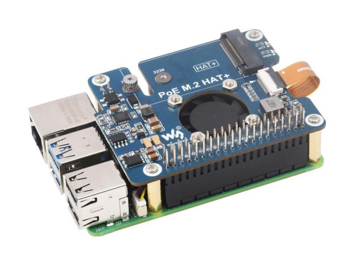 PoE power board for Raspberry Pi 5 - 5V 4.5A with M.2 @ electrokit (5 of 11)