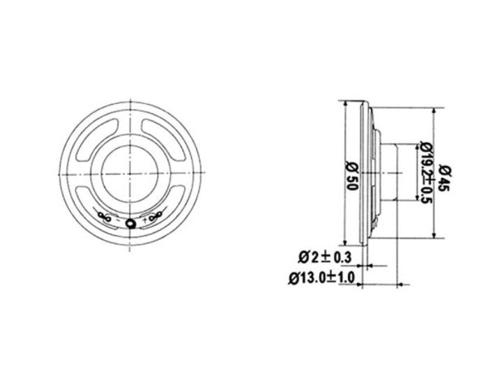 Högtalare 8ohm ø50mm 0.5W @ electrokit (2 av 2)