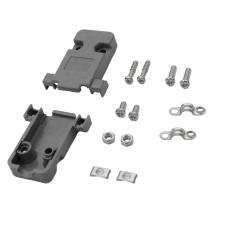 Kåpa D-SUB 9p (HD15p) plast grå @ electrokit