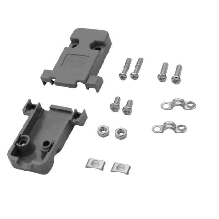 Kåpa D-SUB 9p (HD15p) plast grå @ electrokit (1 av 1)