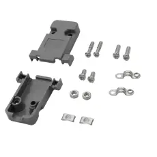 Kåpa D-SUB 9p (HD15p) plast grå @ electrokit