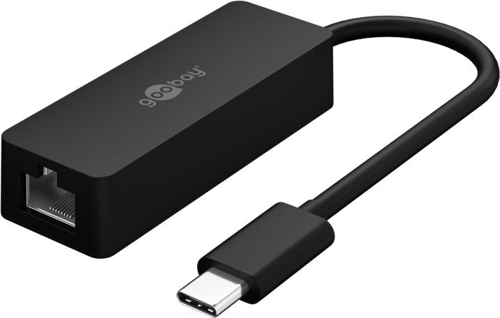 USB-C till RJ45 Ethernet adapter 1Gbps/s svart @ electrokit (1 av 2)
