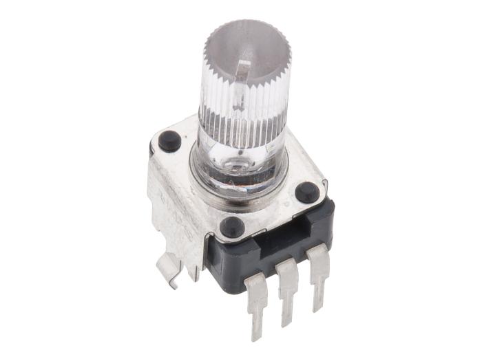 Pot 10kohm lin PCB stående transparent axel @ electrokit (1 av 2)