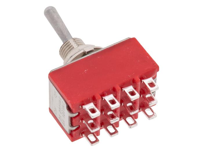 Toggle switch 4-p on-on solder lugs @ electrokit (2 of 2)