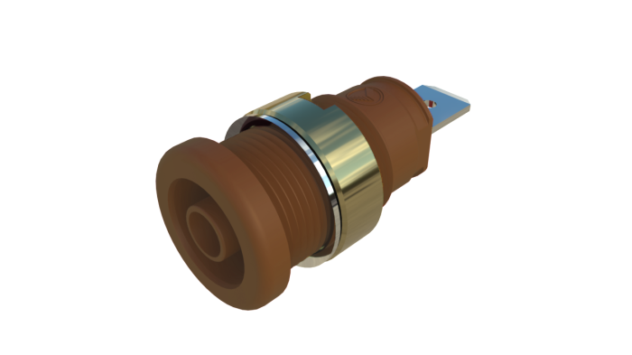Labbjack chassi ø4mm säkerhetstyp brun @ electrokit (1 av 2)