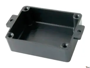 Apparatlåda 60x45x20mm för ingjutning svart @ electrokit