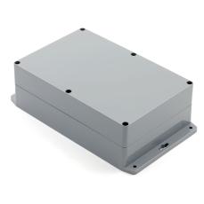 Enclosure 222x146x75mm IP65 with flange grey ABS @ electrokit